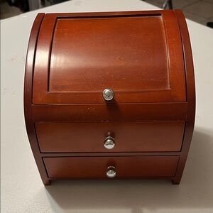 Wooden Jewelry Box with Drawers